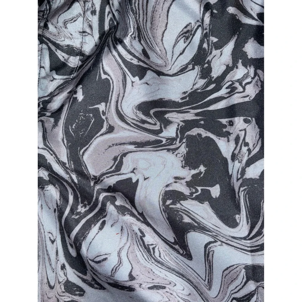 No Boundaries Swim Trunks Mens M Grey Marble Swirl Quick Dry UPF 50+ 6